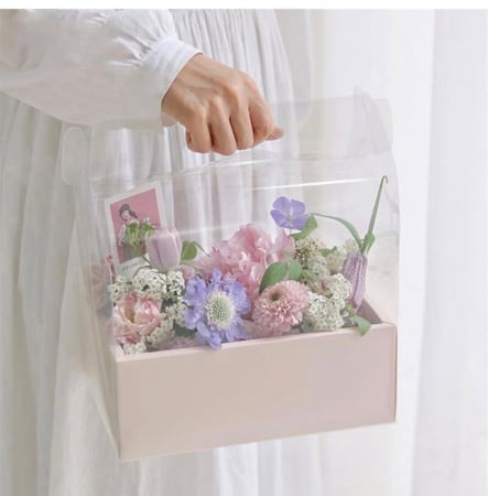 مغلف 10 بوكسات للهدايا والحلى شفافه مقاس 26.5*18,5*30