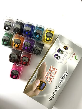 خاتم تسبيح إلكتروني (درزن واحد) بعلبة حماية