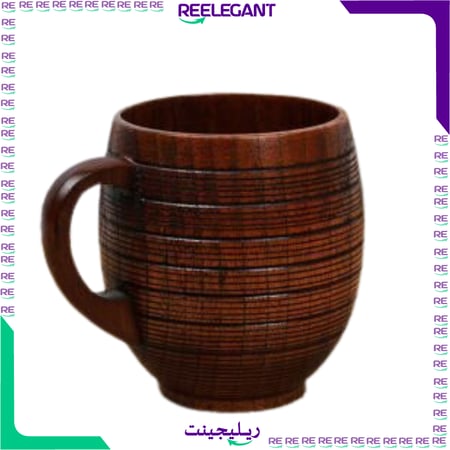 كوب فاخر النمط الياباني خشبي  مصنوع يدوياً