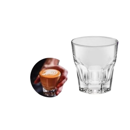 كوب قهوه زجاج شفاف