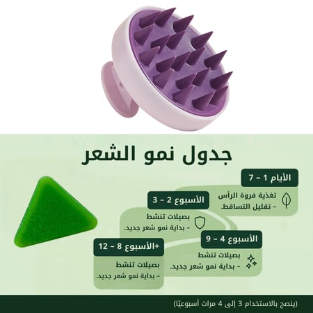 Seven Green الصابونة المثلثة شامبو الشعر المثلثة الصينية اكثر من 12 عشبة ومستخلصات نباتية طبيعية 100% مع هدية فرشاة تدليك الشعر