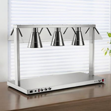 سخان طعام ستانلس ستيل مع 3 لمبات حرارية