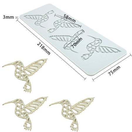 قالب سيلكون لتزيين الطبق 3*75*218  ملم