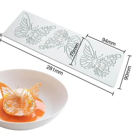 قالب سيلكون لتزيين الطبق 3*90*281 ملم