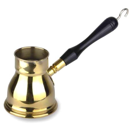 كنكة جزوة قهوة يد خشب هندي نحاس