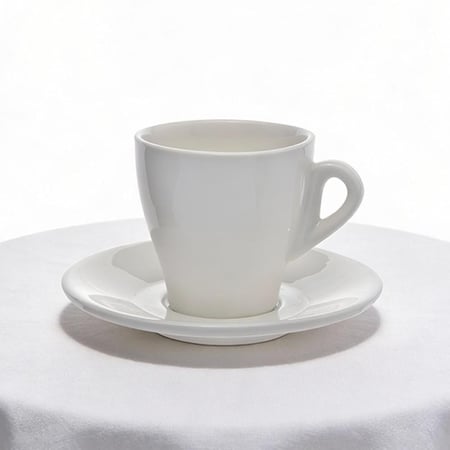 كوب قهوة اسبريسو مع الصحن 80 مل - طقم 6 حبات