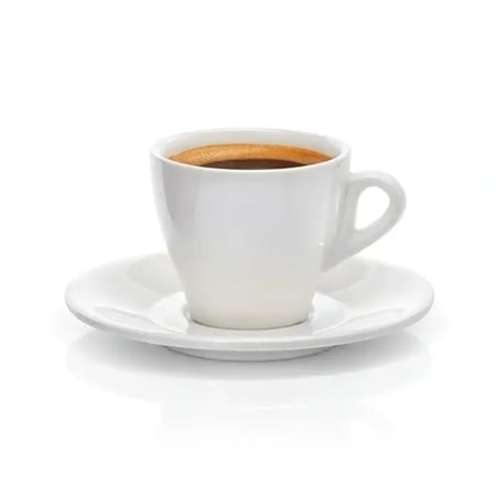 كوب قهوة اسبريسو سيراميك مع الصحن