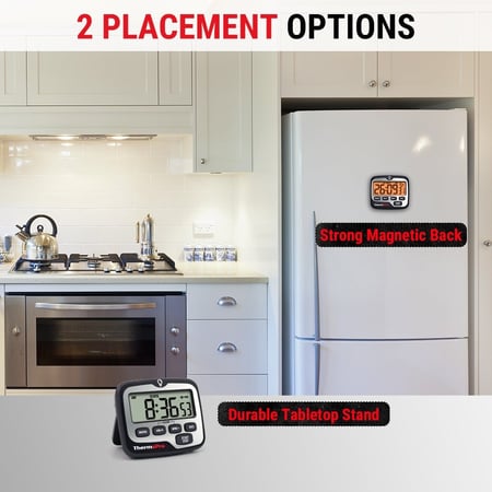 مؤقت وساعة الكتروني للمطبخ بمغناطيس