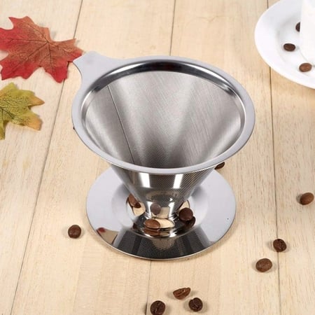 فلتر قمع استيل للقهوة 10 سم × 6 سم