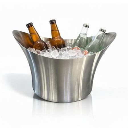 سطل استيل مشروبات مع الثلج