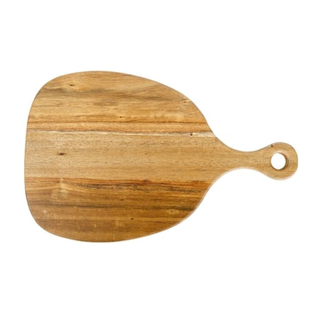 خشب تقديم الطعام دائري بيد