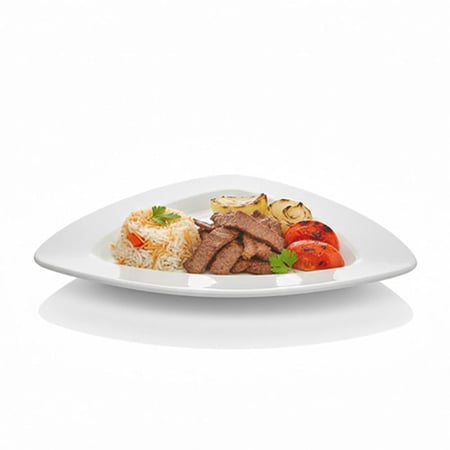 صحن سيراميك مثلث مسطح