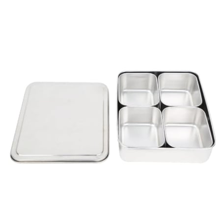 صندوق بهارات ستانلس ستيل 4 علب EAST