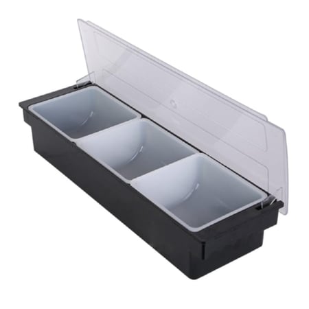 Plastic Storage Box with 3 Containers and Lid