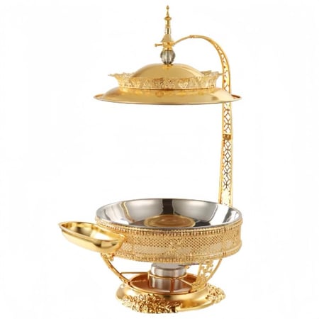 سخان بوفيه غطاء تعليق 8 لتر زخرفه ذهبي