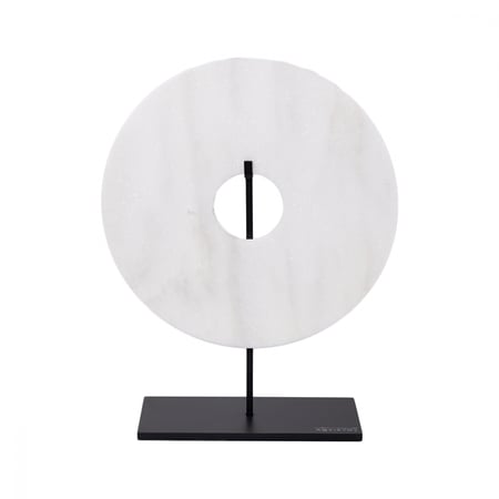 تحفة فنية رخام دائري معلق على ستاند حديد