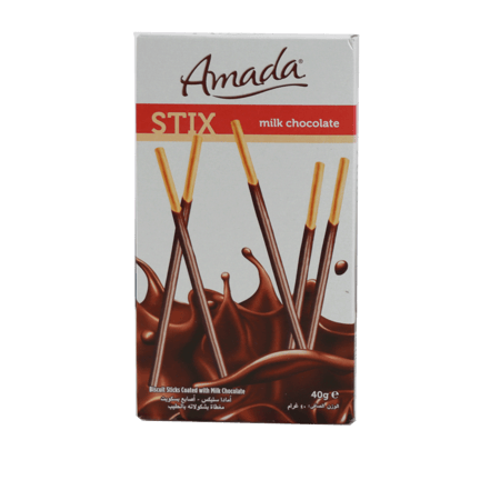 امادا اعواد بسكويت مغطى بشوكولاتة بالحليب 40جم