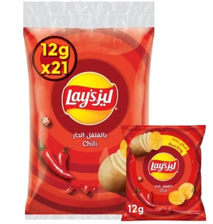ليز كيس بنكهة الفلفل الحار  21حبة * 11 جم