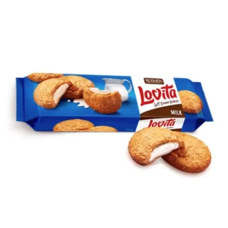 بسكويت لوفيتا روشين محشو بكريمة الحليب – Lovita Soft Cream Cookies Milk