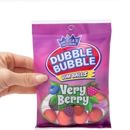 علكة دوبل بابل (دبل بابل) كرات بنكهة التوت المتنوع – Very Berry Gum Balls