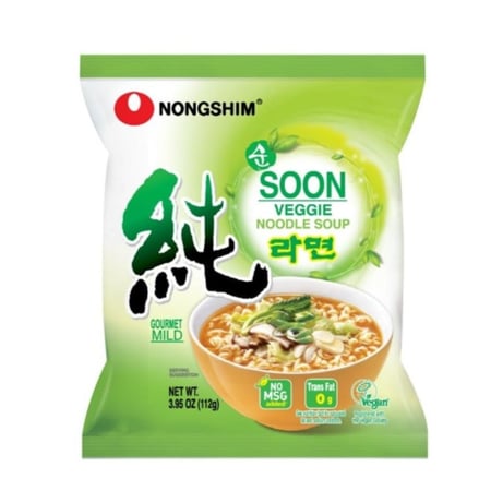 نودلز نباتي خفيف "Nongshim Soon Veggie Noodle Soup" – 112 جم