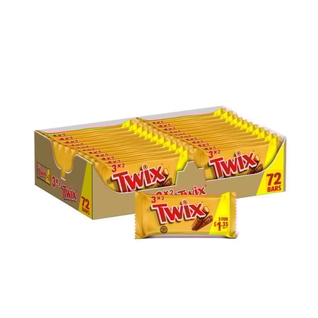 اصابع البسكويت بالكراميل والشوكولاتة بالحليب من تويكس  3 × 40 جم بريطاني