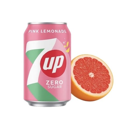 مشروب سفن اب 7UP زيرو بينك ليمونيد 330مل - منعش ومنخفض السعرات