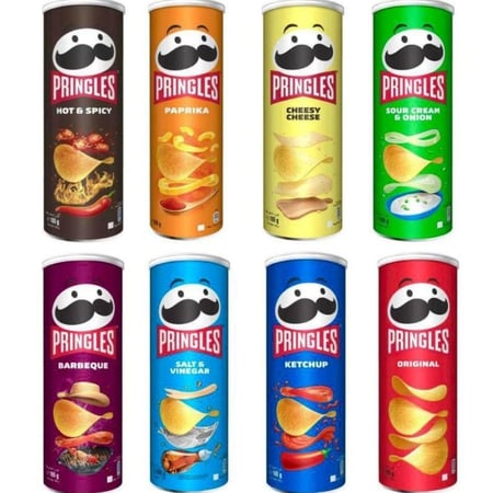 شيبس برينجلز بطاطس مقرمشة نكهات متنوعة 165 جم – Pringles Chips Assorted Flavors