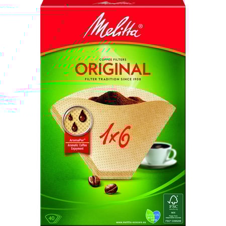ميلتا فلتر قهوه 6×1 40 حبة