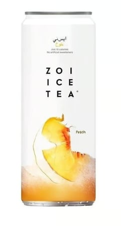 زوي ايس تي بدون سكر بنكهة الخوخ -بدون إضافة سكر 320 مل للحبة