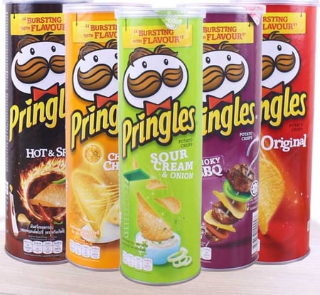 شيبس برينجلز بطاطس مقرمشة نكهات متنوعة 165 جم – Pringles Chips Assorted Flavors
