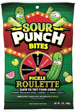 سور بنش بايتس مخلل 140 جم– Sour Punch Bites Pickle Roulette