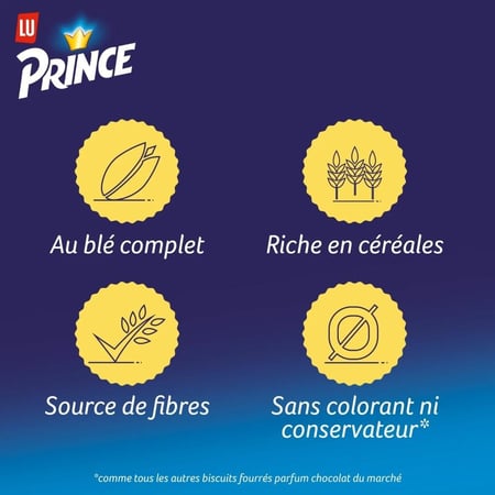 بسكويت لو برنس القمح الكامل المحشو بالشوكولاتة 300 جم مستورد فرنسا