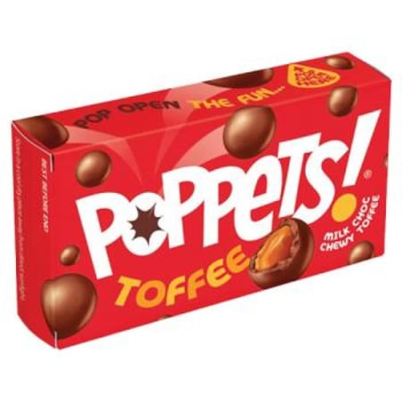 شوكولاتة بوبيتس توفي كرات بحشوة التوفي الناعمة 39 جم (Poppets Toffee)