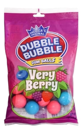 علكة دوبل بابل (دبل بابل) كرات بنكهة التوت المتنوع – Very Berry Gum Balls