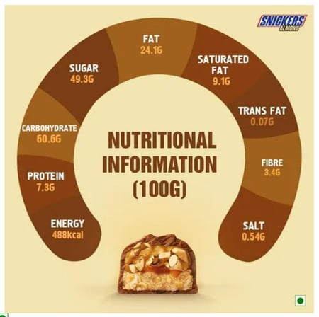 شوكولاته سنيكرز لوز 45 جم Snickers Almond 45g