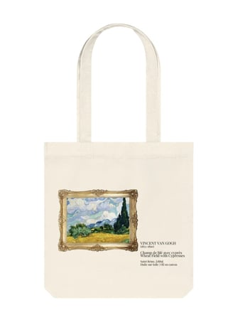 Wheat Field With Cypresses By Vincent Van Gogh Woven Tote Bag