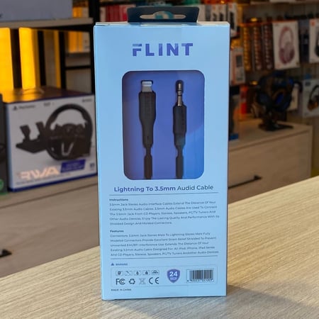 كيبل صوت من LIGHTNING TO AUX 3.5MM من شركة FLINT