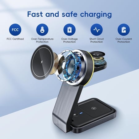 قاعدة شحن لاسلكية 3 في 1 من شركة نيويورك