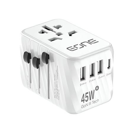 شاحن جداري للسفر من EONE بقوة 45 واط 4منافذ