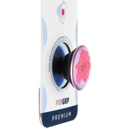 مسكة جوال من بوب سوكيت شكل زهرة وردية