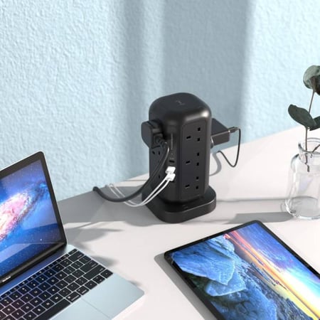 توصيلة كهرباء 12 منفذ من شركة POWOROLOGY