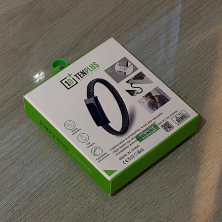 كيبل USB TO USB-C على شكل سوارة من شركة TEN PLUS