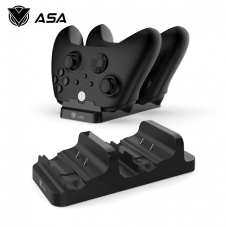 قاعدة شحن مع 2 بطاريات قابلة للشحن من شركة ASA