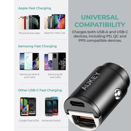 شاحن سيارة أوكي بقدرة 30 وات