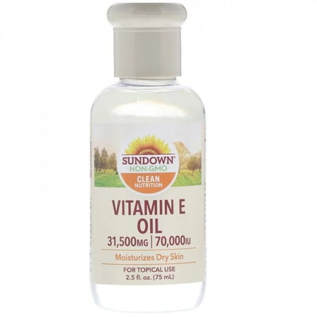 زيت فيتامين E للبشرة والوجه من سن داون ناتشورالز 70000 اي يو - 75 مل