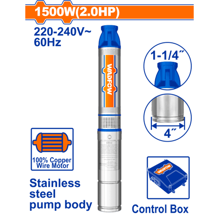 مضخة غاطسة للبئر 4" 1500W(2.0hp) WADFOW WWPD6051-5
