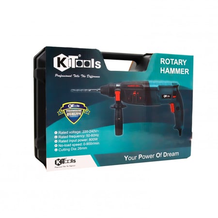 دريل كهربائي هلتي للتخريم والتكسير 26 ملم 800 واط تصميم كرتون خرجي