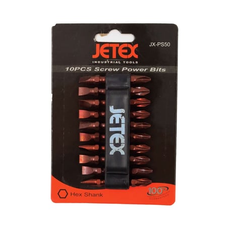 طقم رؤوس مفك 10 قطع (عادي*مربع ) 65 مل جيتكس