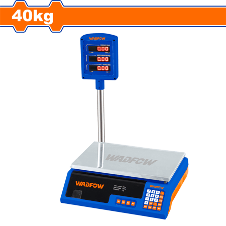 ميزان الكتروني ديجيتال ازرق 40kg مع شاشة إضافية WADFOW WEC1504